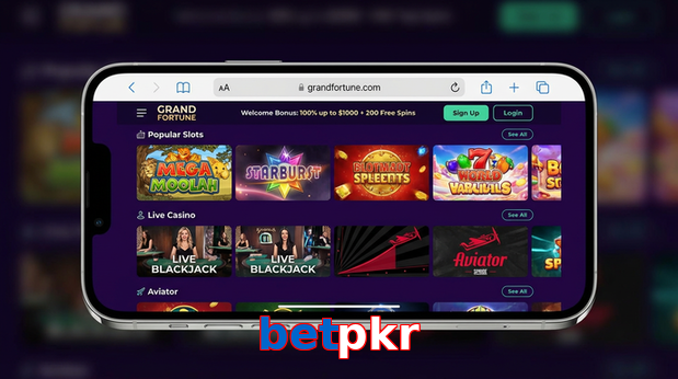 Main screen of Betpkr ios page for PK players